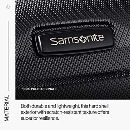 Samsonite Omni PC Hardside Expandable Luggage with Spinner Wheels, Black, 2-Piece Set (20/24) - color: Black, size: 2-Piece Set (20/24)