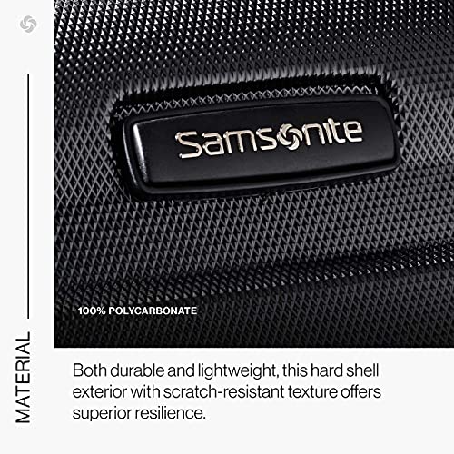 Samsonite Omni PC Hardside Expandable Luggage with Spinner Wheels, Black, 2-Piece Set (20/24) - color: Black, size: 2-Piece Set (20/24)