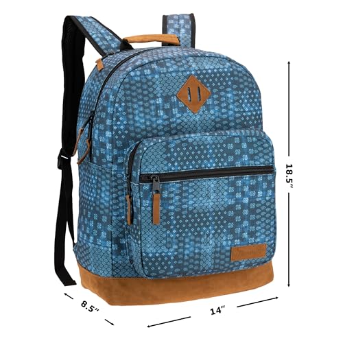 Wrangler Yellowstone Sturdy Backpack, Water-Resistant Casual Travel Daypack - color: Teal