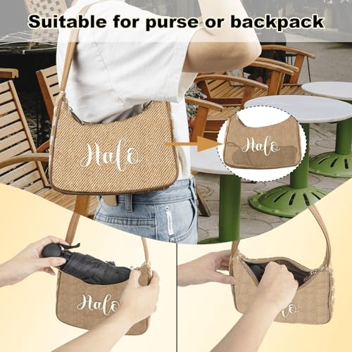 TopTie Compact Mini Umbrella for Purse, Small Sun & Rain Umbrellas with Case, Travel Folding Umbrella - color: Navy