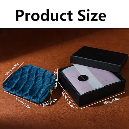 Sobotoo Travel Jewelry Organizer Case, 5‑Layer Velvet Storage Pouch - color: Purple