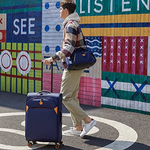 Verage Cambridge Lightweight Luggage Softside Expandable Spinner Wheel Suitcase (Navy, 2-Piece Set(20/24)) - color: Navy, size: 2-Piece Set (20/24)