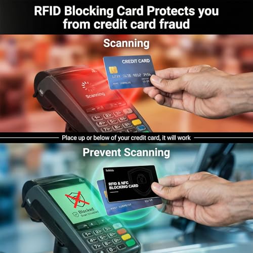 RFID Blocking Card, Slim Contactless NFC Debit Credit Card Protector for Wallets,Safe Card RFID Cards Blocker, Anti-Theft for Credit Card Passort ID Card, Travle Accessories for Men & Women (4) - style: 4