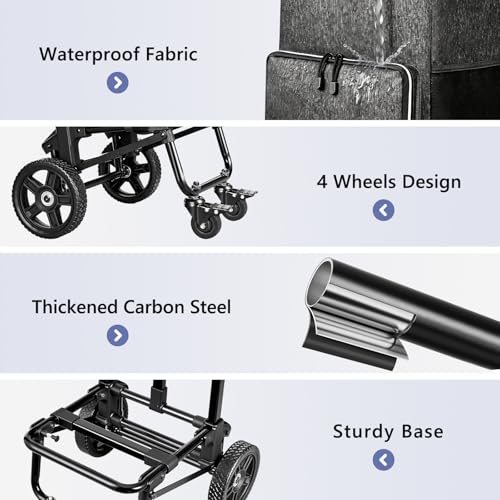 KEDSUM 250LBS Rolling Teacher Bag with Detachable Trolley, 2.12 Cu.Ft