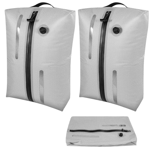 2 Pack Grid Travel Compression Bags, Space Saver Packing Bags for Luggage