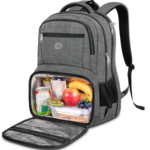 MATEIN Backpack Lunchbox for Men, Anti Theft Cooler Backpack Fit 17" Laptop - color: Grey, size: 17 Inch