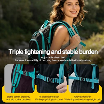 15L Hiking Backpack Small Travel Camping Packable for Men Women，Blue - color: Gray