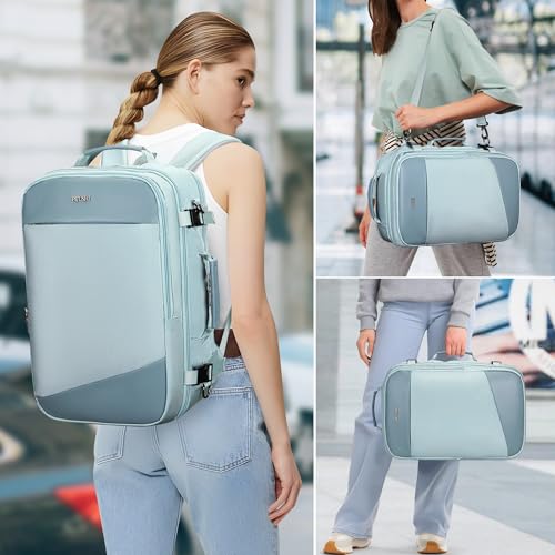 PIJUSHI Travel Backpack 3-In-1 Carry On Luggage Backpack Fits 16" Laptop
