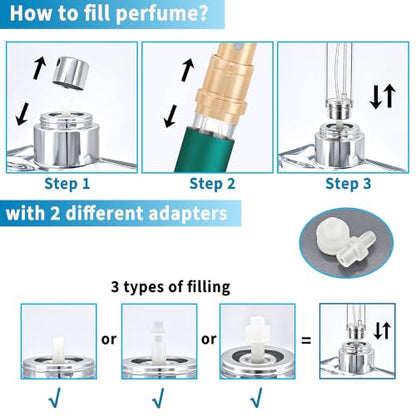 5ml Travel Refillable Perfume Atomizer Bottle Pocket Fragrance Spray, Green - color: Green