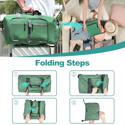 Dimayar 85L Foldable Duffle Bag, Travel & Weekender, Overnight, Gym - color: Forest Green, size: 85L