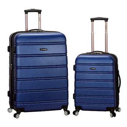 Rockland Melbourne Hardside 2 Piece Expandable Spinner Wheel Luggage Set, (20"/28"), Blue - color: Blue, size: 2 Piece (20"/28")