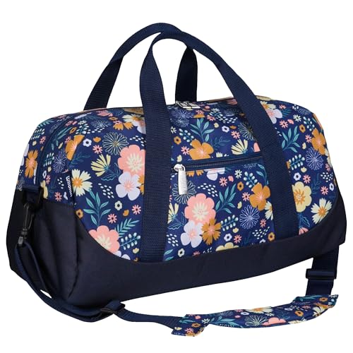 Wildkin Overnighter Duffel Bag for Kids, Floral Bloom - color: Floral Bloom