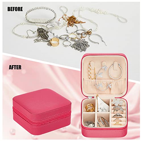 Taiyin 6/12/50 Pcs Travel Jewelry Case Bulk - color: Rose Red