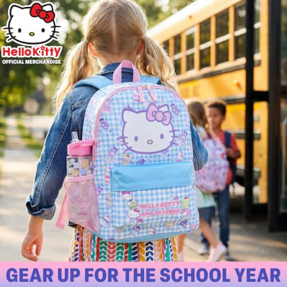 Get Trend Hello Kitty Girls Backpack & Water Bottle, Kawaii 2 Piece Set - color: Multi Hello Kitty