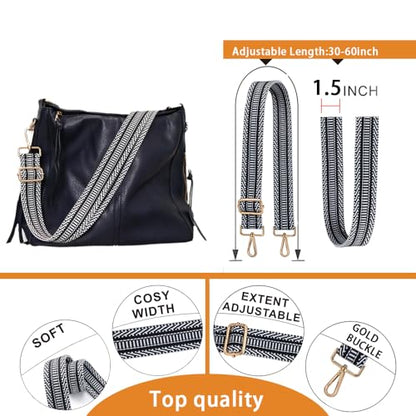 S-Jacorry Purse Strap Replacement Crossbody Wide Shoulder Strap Adjustable Canvas Straps Handbag Strap Replacement Belts - color: Gold Buckle-106