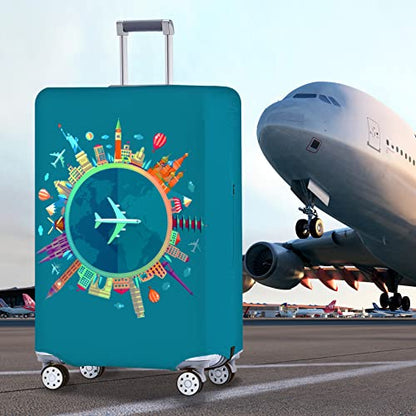 Travelkin 여행 가방 Tsa 승인 여행 가방 커버 프로텍터, 드리밍 블루, 패션 - color: 드리밍 블루, size: 2-M(22-25inch suitcase)