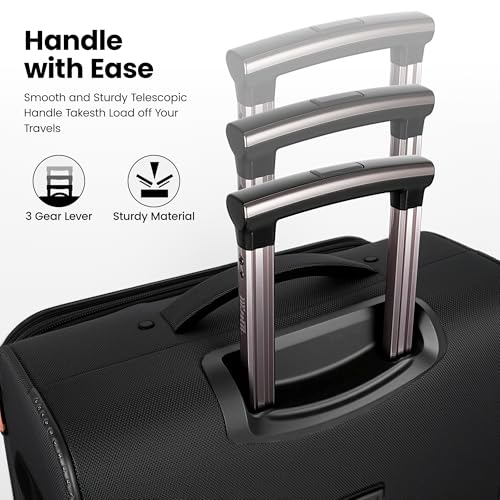 3-Piece Luggage Set(20/26/30in)-Expandable Luggage Set - color: Black, size: 3-Piece Set (20"/26"/30")