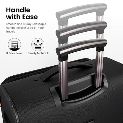 2-Piece Luggage Set(20/30in)-Expandable Luggage,TSA LOCK - color: Black, size: 2-Piece Set (20"/30")