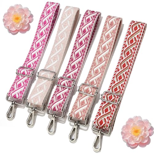 1.5" Wide Purse Strap Adjustable Replacement Gold Hardware Long Crossbody Bag Strap for Thick Shoulder Bags Canvas Handbags Straps - color: Gold Hardware-406