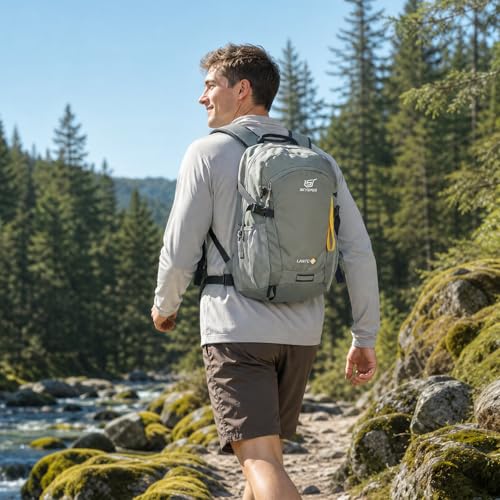 SKYSPER Small Hiking Backpack, 20L Lightweight Travel Backpacks Hiking Daypack for Women Men - color: Lantc20-celadongreen, size: 20 l