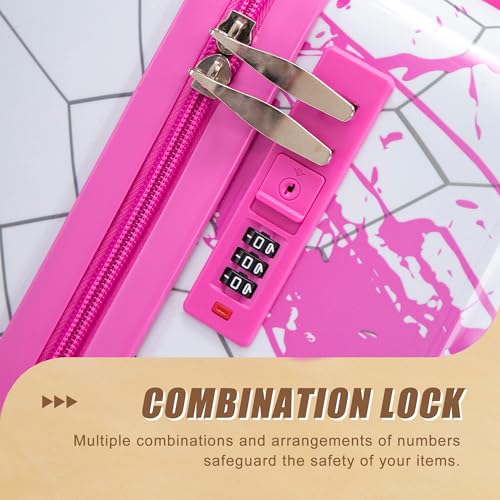 3 Piece Hardside PC Luggage Set, Pink - color: Pink