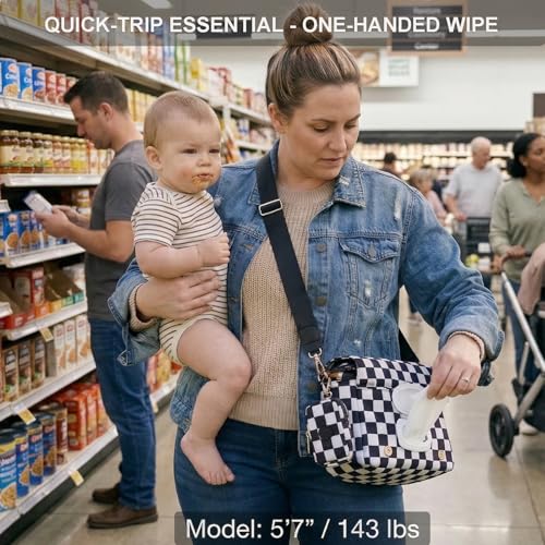 Small Diaper Bag Fanny Pack with Wipes Dispenser for Travel & Quick Trips - color: #180 Pure Black