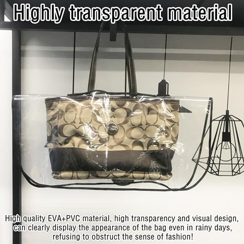 Handbag Raincoat Transparent PVC Handbag Rain Cover (square) - style: square