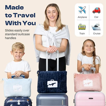 EverSnug Travel Blanket and Pillow - Ultra-Soft, Compact & Lightweight, 65x40 Inches, with Carry Case, Luggage Sleeve & Backpack Clip for Airplane Comfort (Black) - color: Black