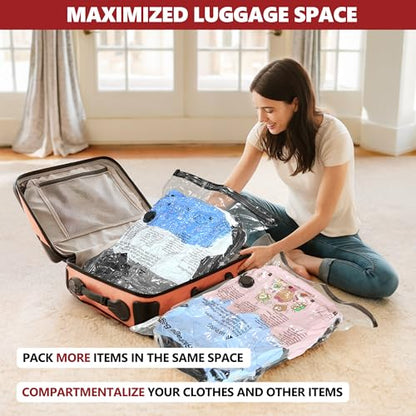Vacuum Seal Bags for Clothing Travel with Electric Pump, 8 Medium - size: 8 Medium