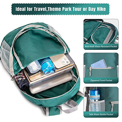 ZOMAKE Lightweight Packable Backpack, Foldable Small Travel Day Pack - color: C-army Green