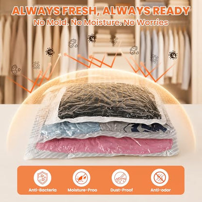 15 Pack Travel Vacuum Storage Bags for Clothing with Rechargeable Pump, Compression Packing Bags for Luggage and Suitcase, Space Saver Seal Bags for Clothes Travel Essentials - size: 15 Combo Travel Size