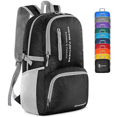 ZOMAKE Lightweight Packable Backpack, Water Resistant Foldable Daypack 35L - color: Black, size: 35L