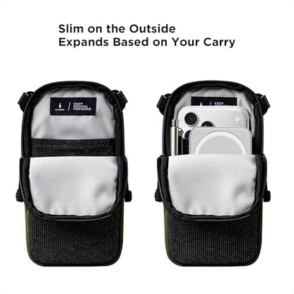 ALPAKA Modular Shoulder Pocket Small Phone Purse Crossbody Bag - color: Green-slim