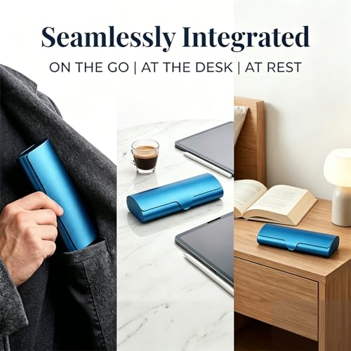 Philley Aluminum Ultra-Light Eyeglasses Slim Reading Glasses Case - color: Blue