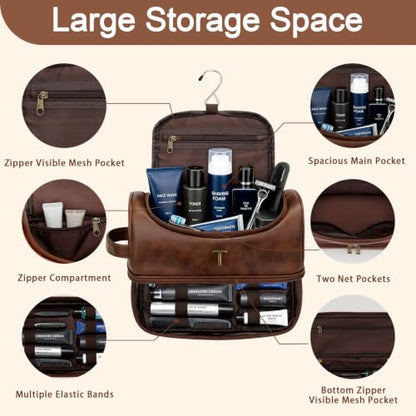 Personalized Toiletry Bag for Men, Initial Custom Gifts for Men - style: T