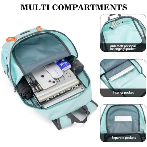 BAGPARKK 35L Ultra Lightweight Foldable Packable Hiking Backpack - color: Sky Blue（35l）