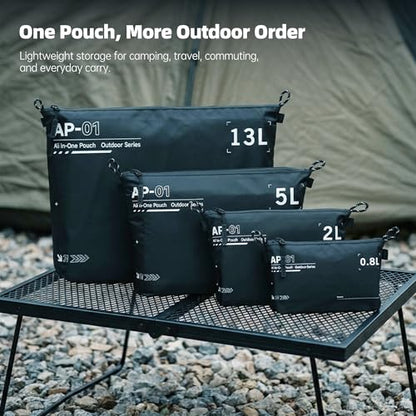 AMBITFUL AP-01 Water-Resistant Organizer Pouch, 17.7''x12.9'',13L,Black - size: XL（13L）