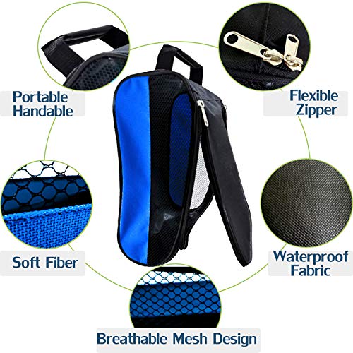 Outdoor Golf Shoes Bags Travel Mesh Zippered Sport Shoe Bag Blue - color: Blue