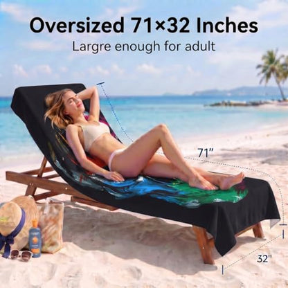 Yongoes 2 Pack Microfiber Beach Towels Oversized 71x32 Black Skull Mandala - color: 2 Pack Black Mandala Skull