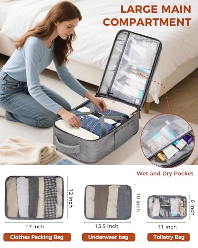 Vancropak Travel Rolling Backpack with Wheels, Airline Approved Roller Bag - color: Grey