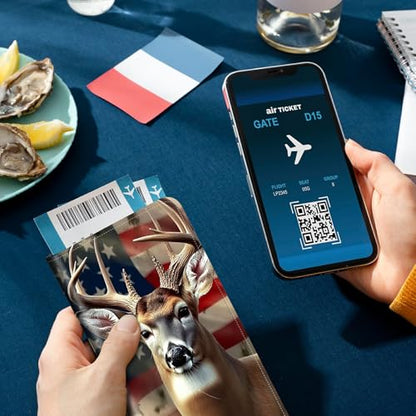 Family Passport Holder RFID,Flag Deers - color: Flag Deers