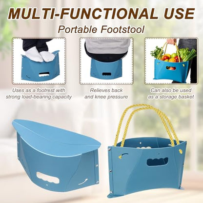 PATIKIL Travel Foot Rest, 2 Pack Portable Airplane Footrest with Handbag Function Lightweight Foldable Foot Stool to Relieve Back & Knee Pain for Long Flight Outdoor Camping, Pale Green - color: Pale Green