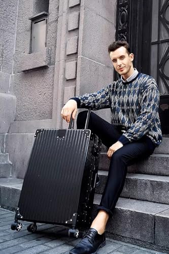 HotWay Zipperless Suitcase with Aluminum Frame, Carry On 20 Inch, Black - color: Black, size: Carry on 20inch