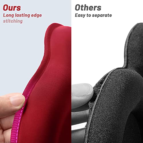 Sleep Mask for Men and Women, Lash Extensions 3D Eye Mask, Red - color: Red