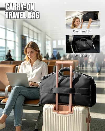 Gym Bag for Women with Shoes Compartment Weekender Bag Black - color: C3-Black