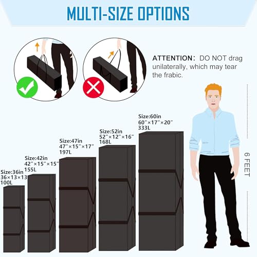 Extra Large Duffle Bag – 600D Oxford Storage Bag, 42" - size: 42inch