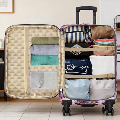 Karriage-Mate 4-Piece Expandable Softside Luggage Set with Spinner Wheels, Lightweight Travel Suitcases for Trips (WC) - color: WC