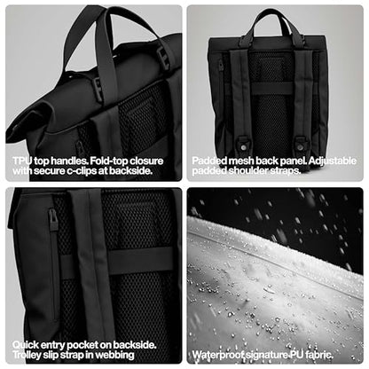 RAINS 2 Way Tote Backpack - Waterproof Convertible Laptop Bag, 4 Gallon