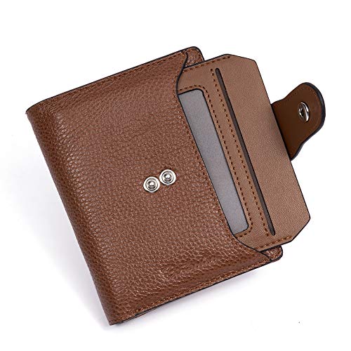 BOSTANTEN Leather Womens Wallet Small RFID Blocking Credit Card Holder - color: 2-brown pebble