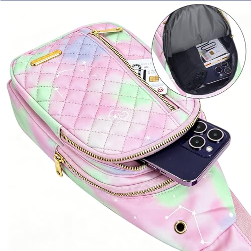 Aisijimo Small Sling Bag For Women Men Casual Crossbody Sling Backpack - color: 801s-pgreen